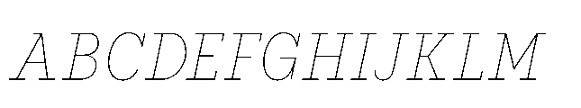 Flink Slab Cmp Thin Italic Font UPPERCASE
