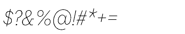Flink Slab Cmp XLight Italic Font OTHER CHARS