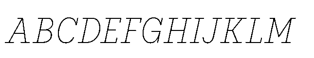 Flink Slab Cmp XLight Italic Font UPPERCASE