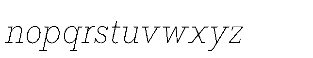 Flink Slab Cmp XLight Italic Font LOWERCASE
