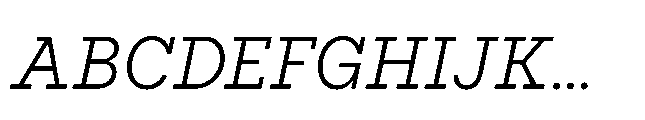Flink Slab Cnd Book Italic Font UPPERCASE