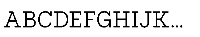 Flink Slab Cnd Book Font UPPERCASE