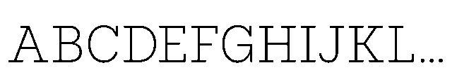 Flink Slab Cnd Light Font UPPERCASE