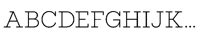 Flink Slab Light Font UPPERCASE