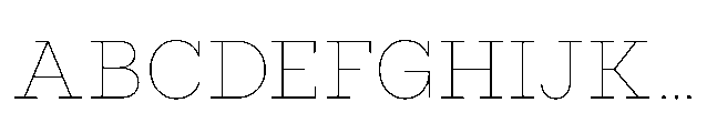 Flink Slab Thin Font UPPERCASE
