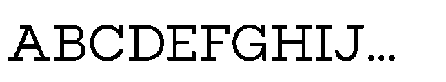 Flink Slab VF Thin Font UPPERCASE
