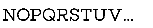 Flink Slab VF Thin Font UPPERCASE