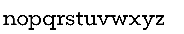 Flink Slab VF Thin Font LOWERCASE