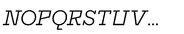 Flink Slab Voltage Book Italic Font UPPERCASE