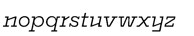Flink Slab Voltage Book Italic Font LOWERCASE