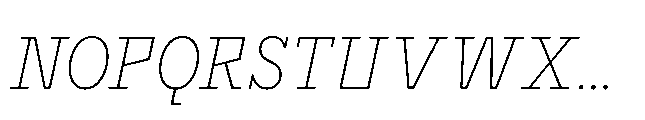 Flink Slab Voltage Cmp XLight Italic Font UPPERCASE