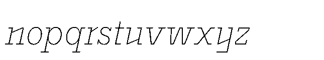 Flink Slab Voltage Cmp XLight Italic Font LOWERCASE