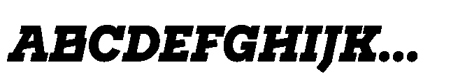 Flink Slab Voltage Cnd Black Italic Font UPPERCASE