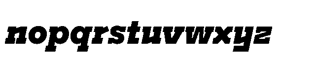 Flink Slab Voltage Cnd Black Italic Font LOWERCASE