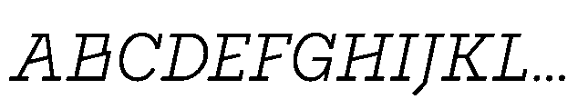 Flink Slab Voltage Cnd Book Italic Font UPPERCASE