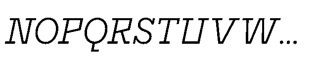 Flink Slab Voltage Cnd Book Italic Font UPPERCASE