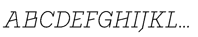 Flink Slab Voltage Cnd Light Italic Font UPPERCASE