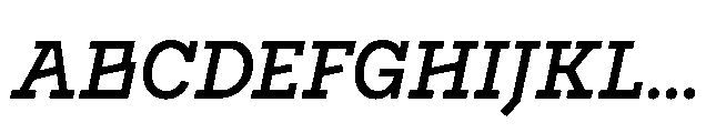 Flink Slab Voltage Cnd Medium Italic Font UPPERCASE