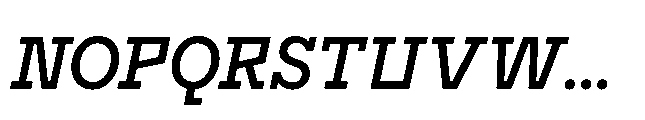 Flink Slab Voltage Cnd Medium Italic Font UPPERCASE