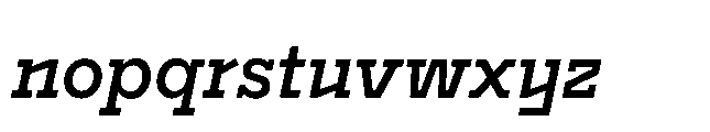 Flink Slab Voltage Cnd Medium Italic Font LOWERCASE