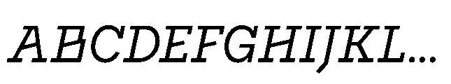 Flink Slab Voltage Cnd Regular Italic Font UPPERCASE