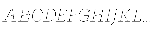 Flink Slab Voltage Cnd Thin Italic Font UPPERCASE