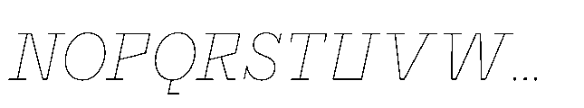 Flink Slab Voltage Cnd Thin Italic Font UPPERCASE