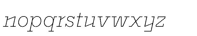 Flink Slab Voltage Cnd XLight Italic Font LOWERCASE