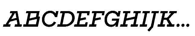 Flink Slab Voltage Medium Italic Font UPPERCASE