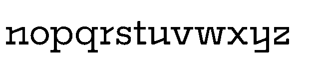 Flink Slab Voltage Regular Font LOWERCASE