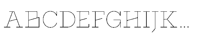 Flink Slab Voltage Thin Font UPPERCASE