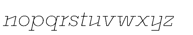 Flink Slab Voltage XLight Italic Font LOWERCASE