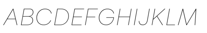 Flink Thin Italic Font UPPERCASE