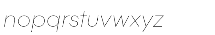 Flink Thin Italic Font LOWERCASE