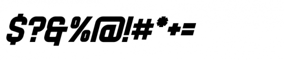Flintstock Regular Oblique Font OTHER CHARS