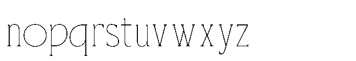Float Serif Font LOWERCASE