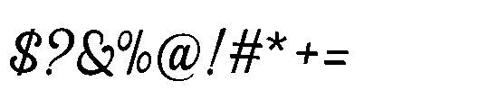 Flonday Script Variable Thin Font OTHER CHARS
