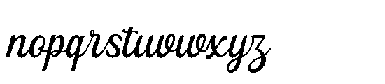 Flonday Script Variable Thin Font LOWERCASE