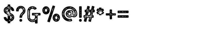 Florest Textured Textured 2 Font OTHER CHARS