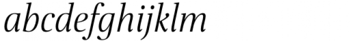 Floris ExtraLight Italic Font LOWERCASE