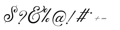 Flourishing Font OTHER CHARS