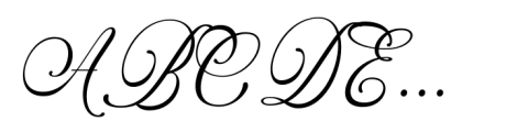 Flourishing Font UPPERCASE