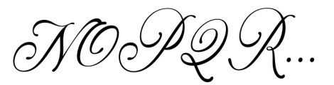 Flourishing Font UPPERCASE