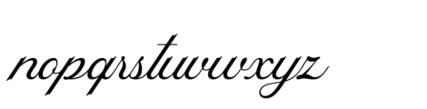 Flourishing Font LOWERCASE