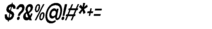 Flova Black Compressed Italic Font OTHER CHARS