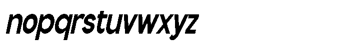Flova Black Compressed Italic Font LOWERCASE