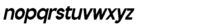 Flova Black Condensed Italic Font LOWERCASE