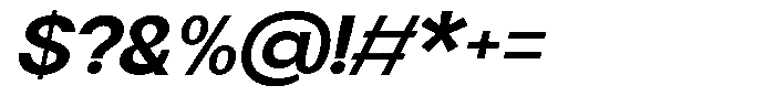 Flova Black Expanded Italic Font OTHER CHARS