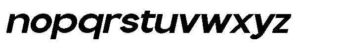 Flova Black Expanded Italic Font LOWERCASE