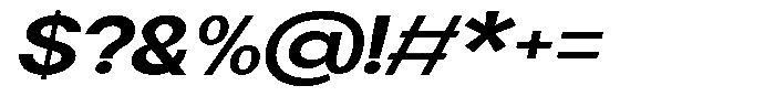Flova Black Extended Italic Font OTHER CHARS